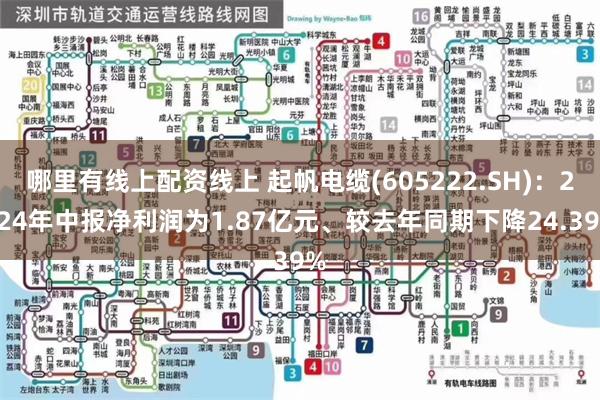 哪里有线上配资线上 起帆电缆(605222.SH)：2024年中报净利润为1.87亿元、较去年同期下降24.39%