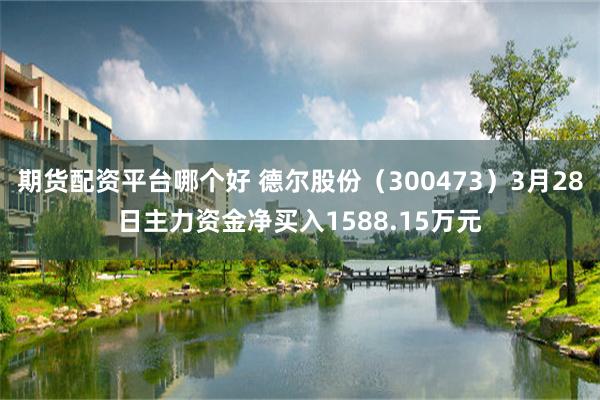 期货配资平台哪个好 德尔股份（300473）3月28日主力资金净买入1588.15万元